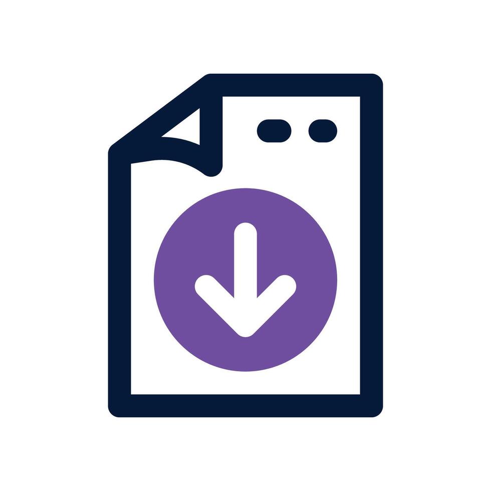 download file icon. dual tone icon for your website, mobile, presentation, and logo design. vector