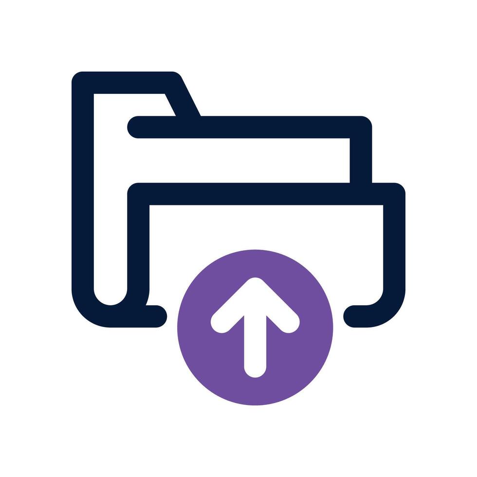 upload folder icon. dual tone icon for your website, mobile, presentation, and logo design. vector