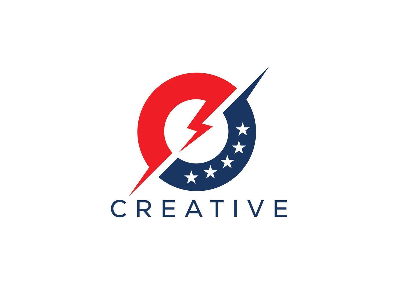 Minimal and professional American thunder logo design template vector
