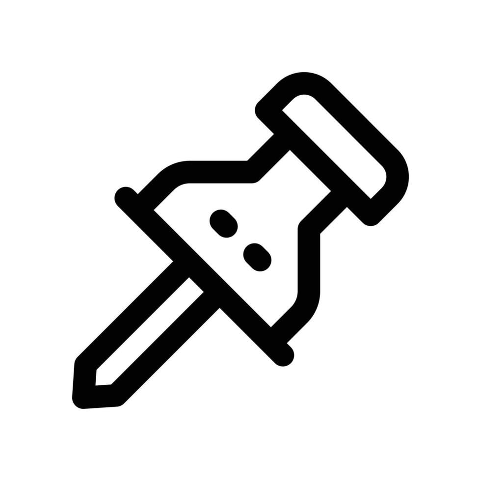 push pin icon. line icon for your website, mobile, presentation, and logo design. vector