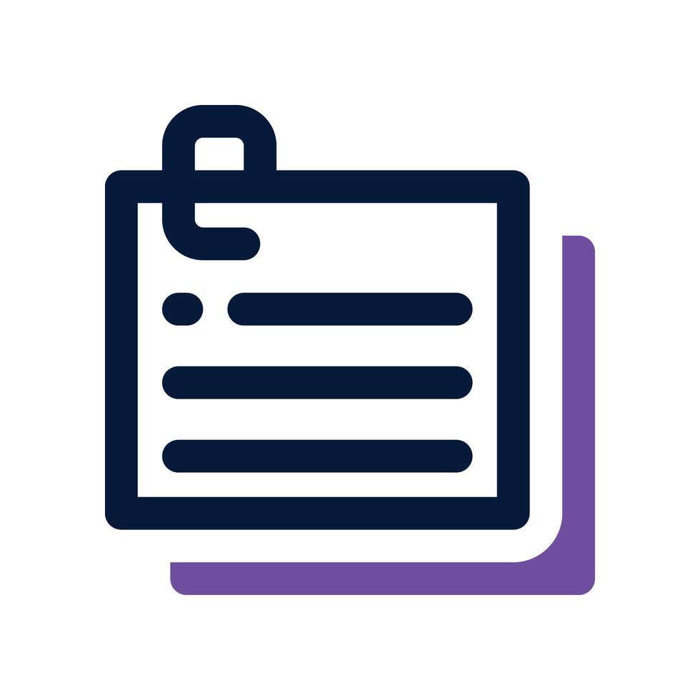 sticky note icon. dual tone icon for your website, mobile, presentation, and logo design. vector