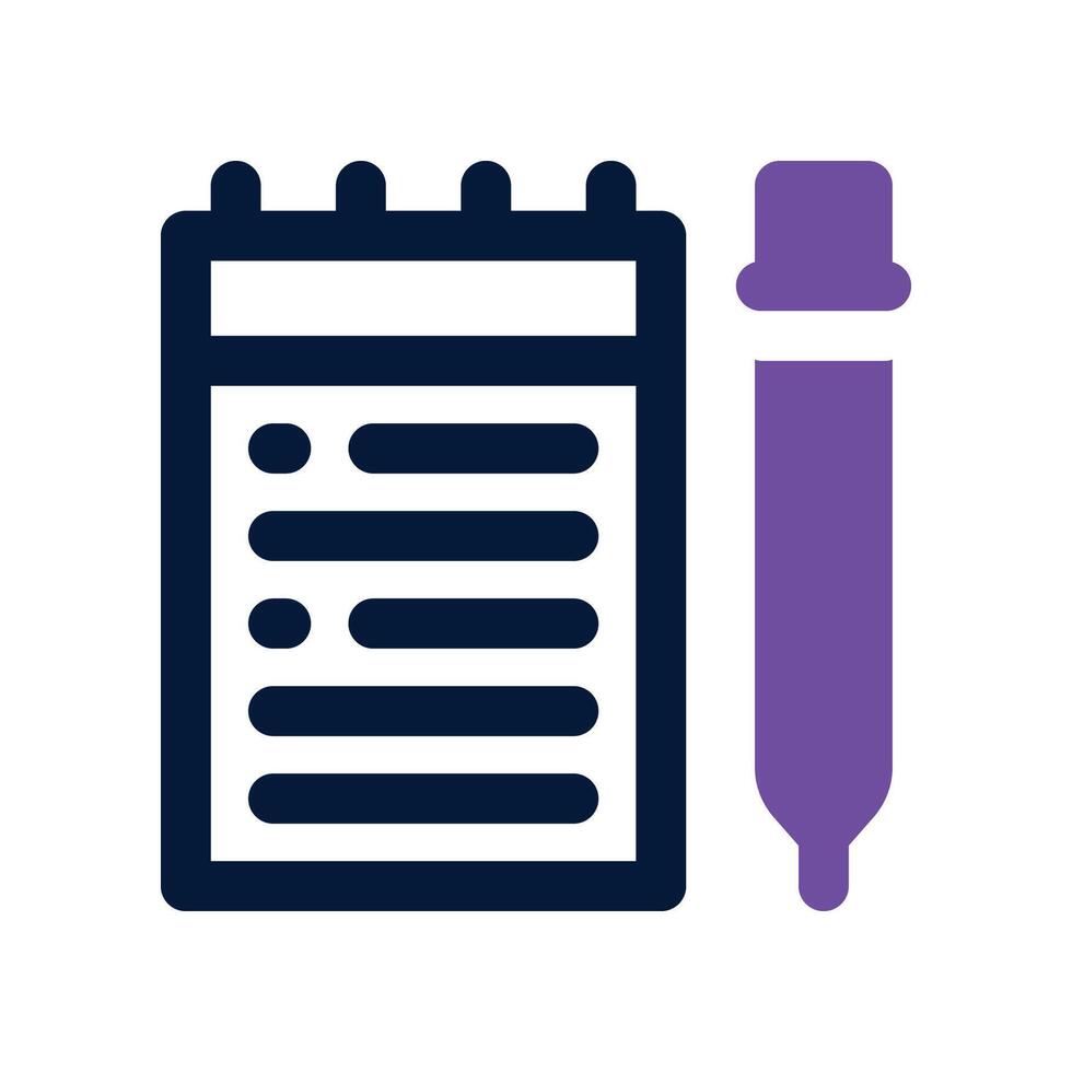 notebook icon. dual tone icon for your website, mobile, presentation, and logo design. vector