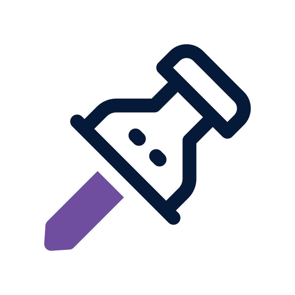 push pin icon. dual tone icon for your website, mobile, presentation, and logo design. vector