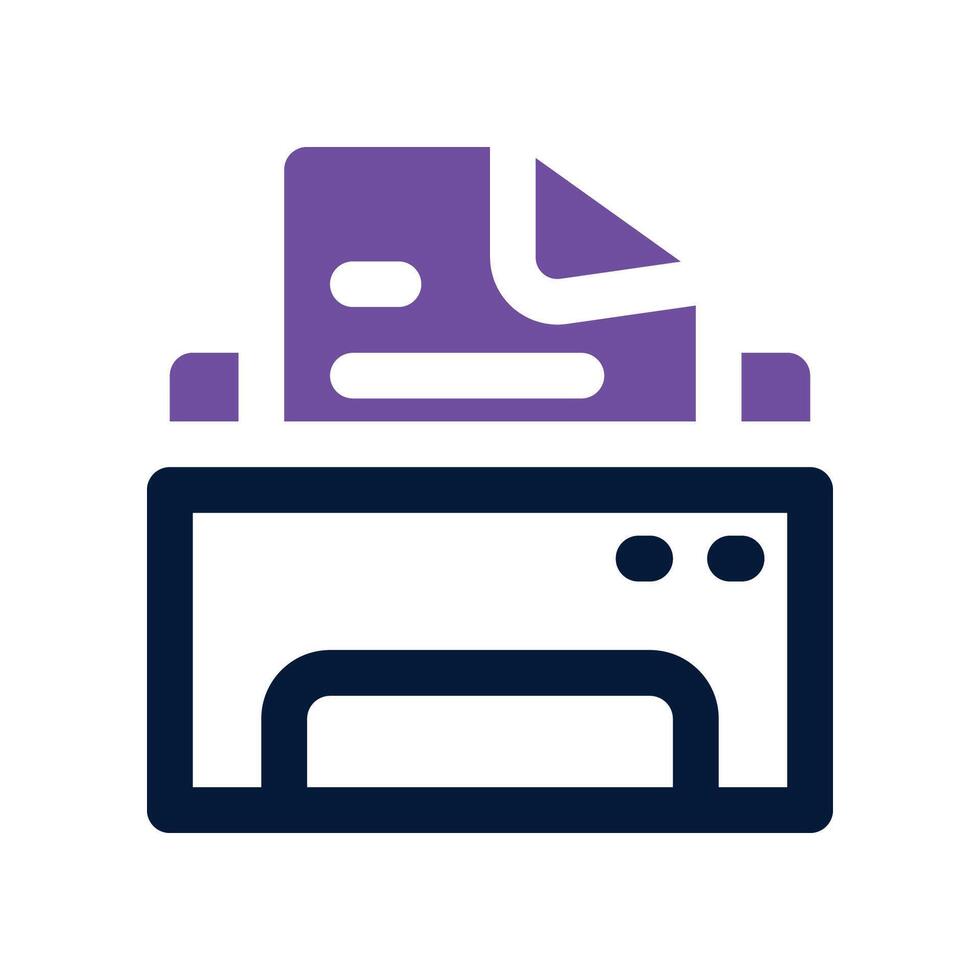 printer icon. dual tone icon for your website, mobile, presentation, and logo design. vector