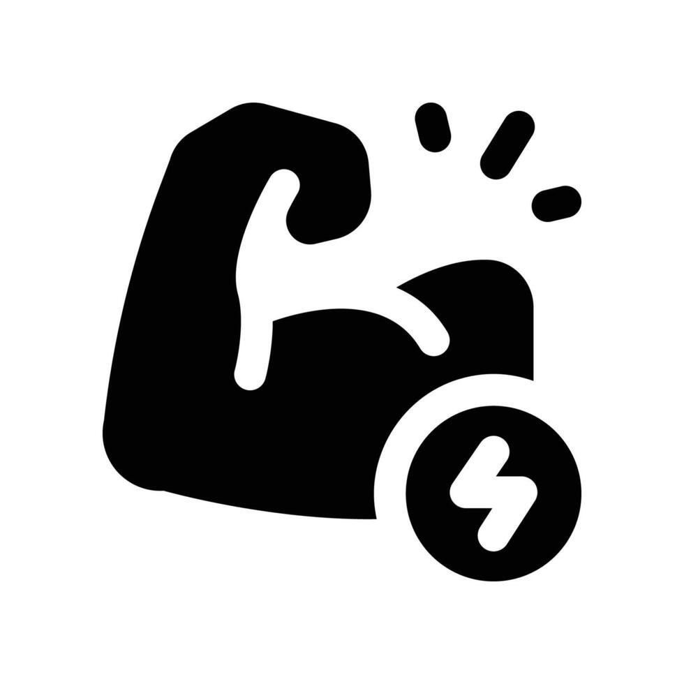 power icon. glyph icon for your website, mobile, presentation, and logo design. vector