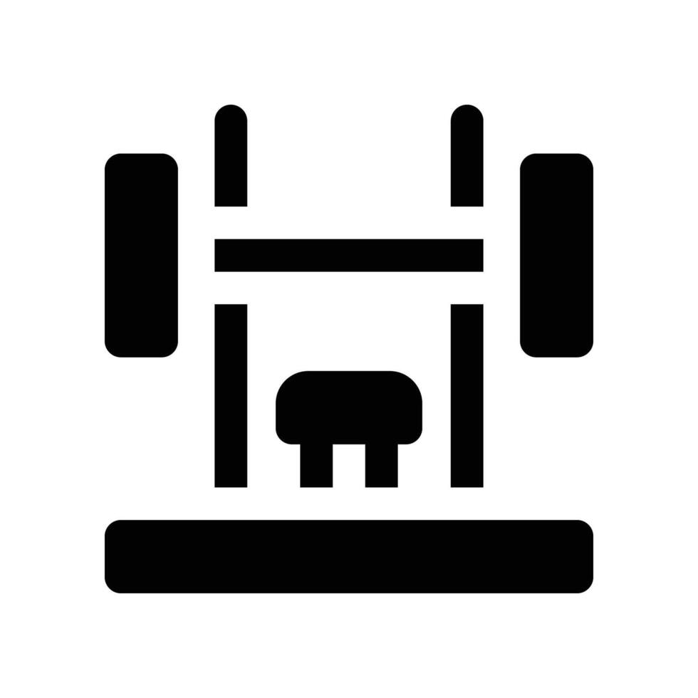 bench press icon. glyph icon for your website, mobile, presentation, and logo design. vector