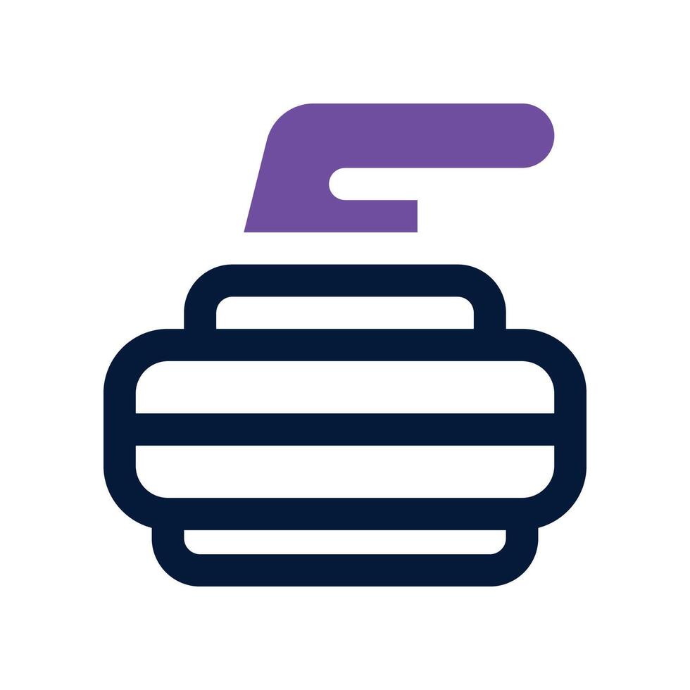 curling icon. dual tone icon for your website, mobile, presentation, and logo design. vector