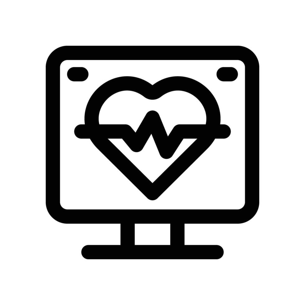 heart monitoring icon. line icon for your website, mobile, presentation, and logo design. vector