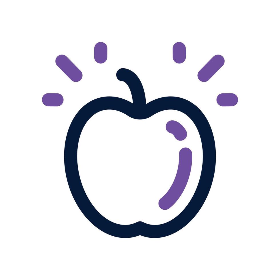apple icon. dual tone icon for your website, mobile, presentation, and logo design. vector