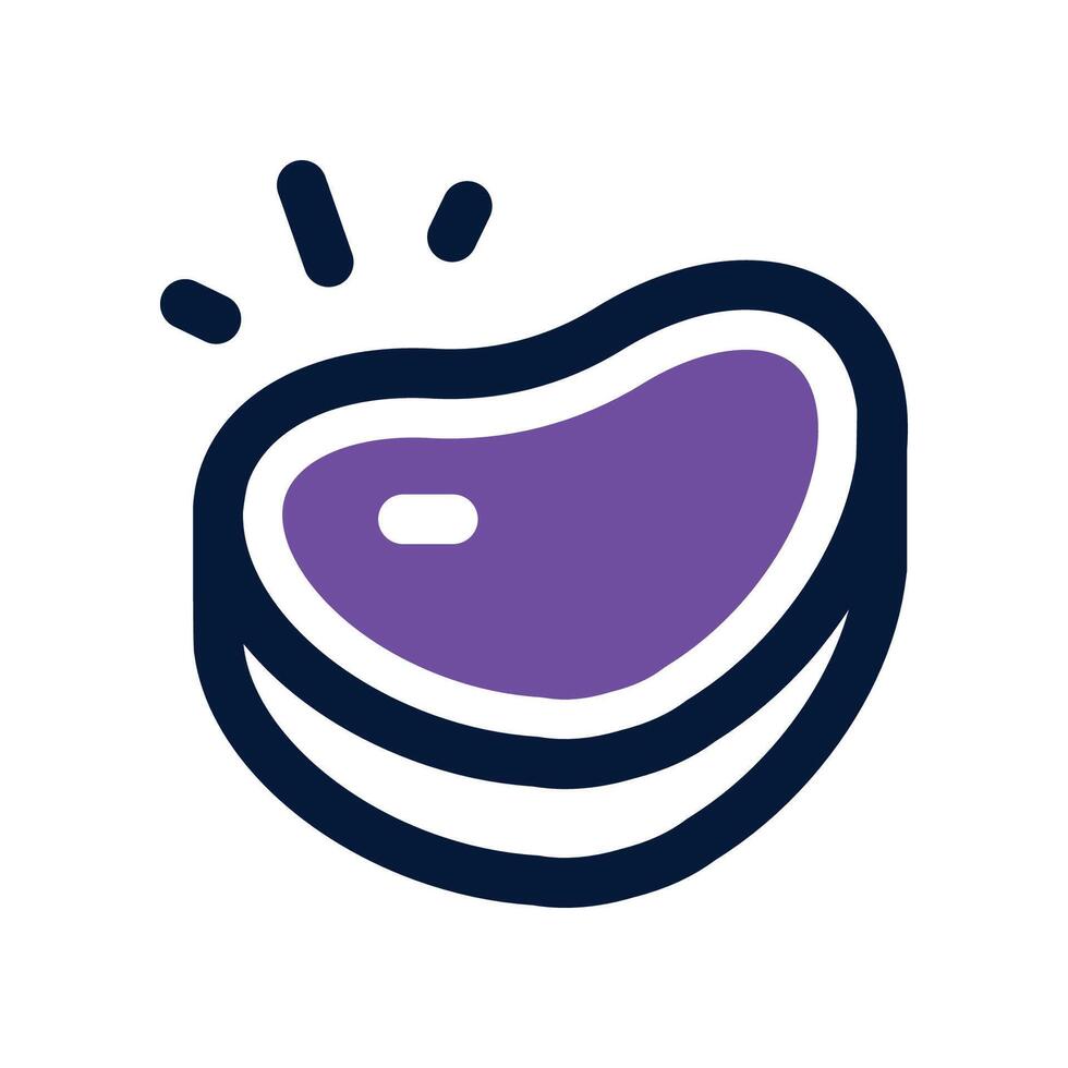 steak icon. dual tone icon for your website, mobile, presentation, and logo design. vector
