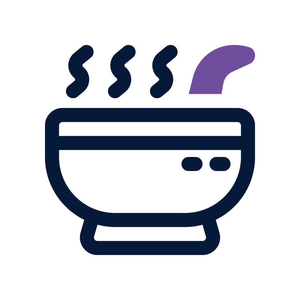 soup icon. dual tone icon for your website, mobile, presentation, and logo design. vector