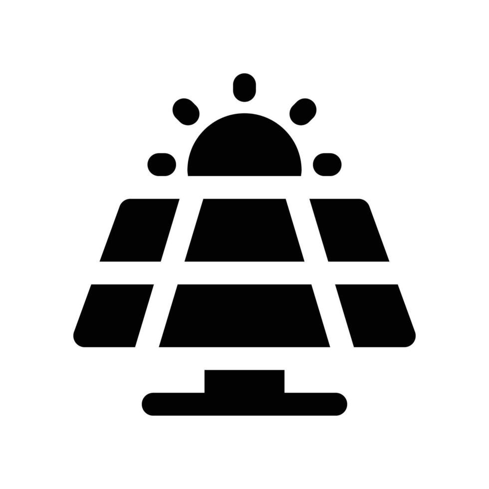 solar panel icon. glyph icon for your website, mobile, presentation, and logo design. vector