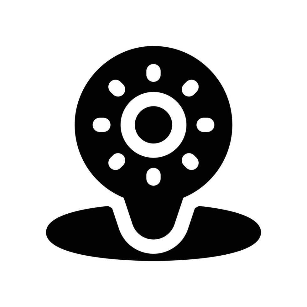 solar location icon. glyph icon for your website, mobile, presentation, and logo design. vector