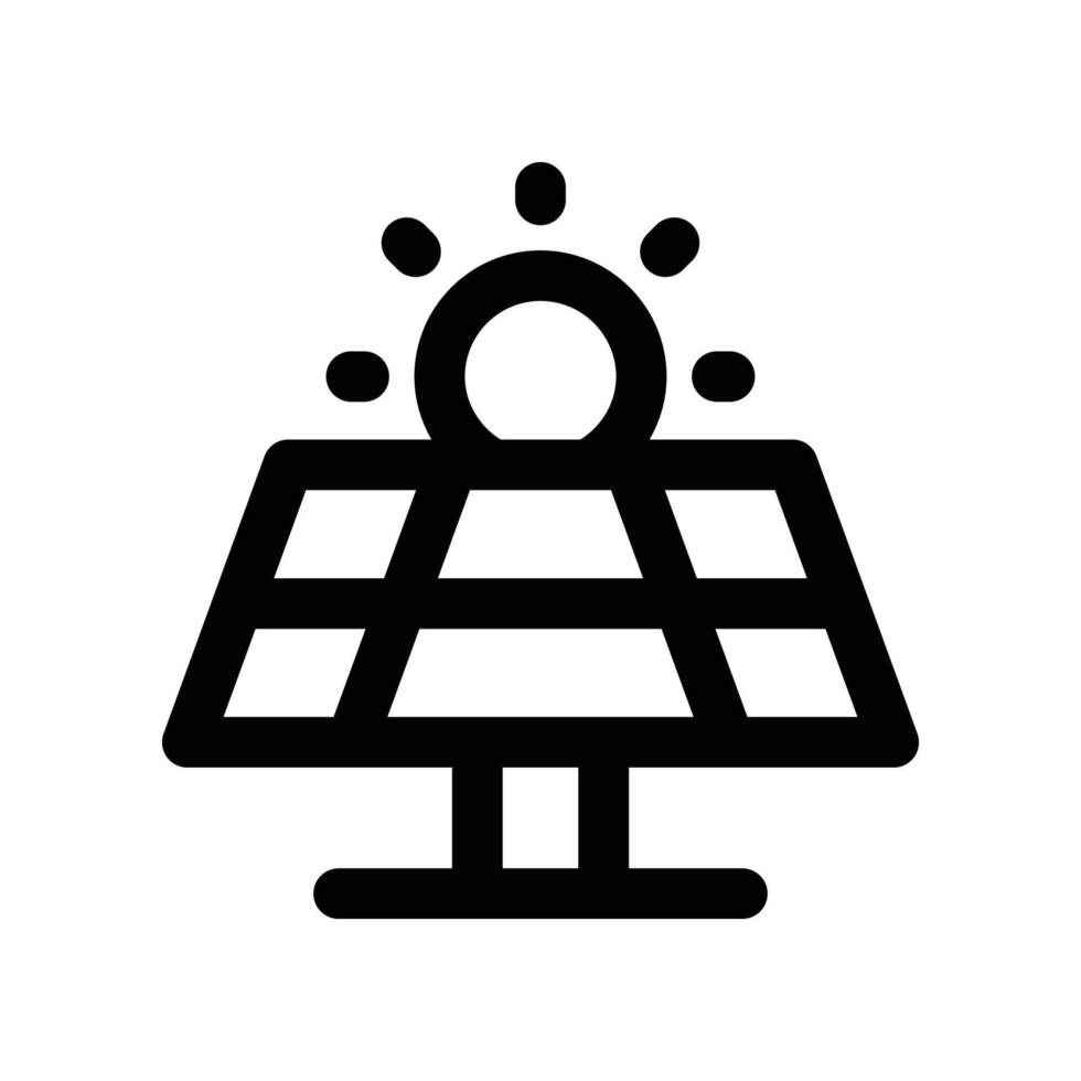 solar panel icon. line icon for your website, mobile, presentation, and logo design. vector