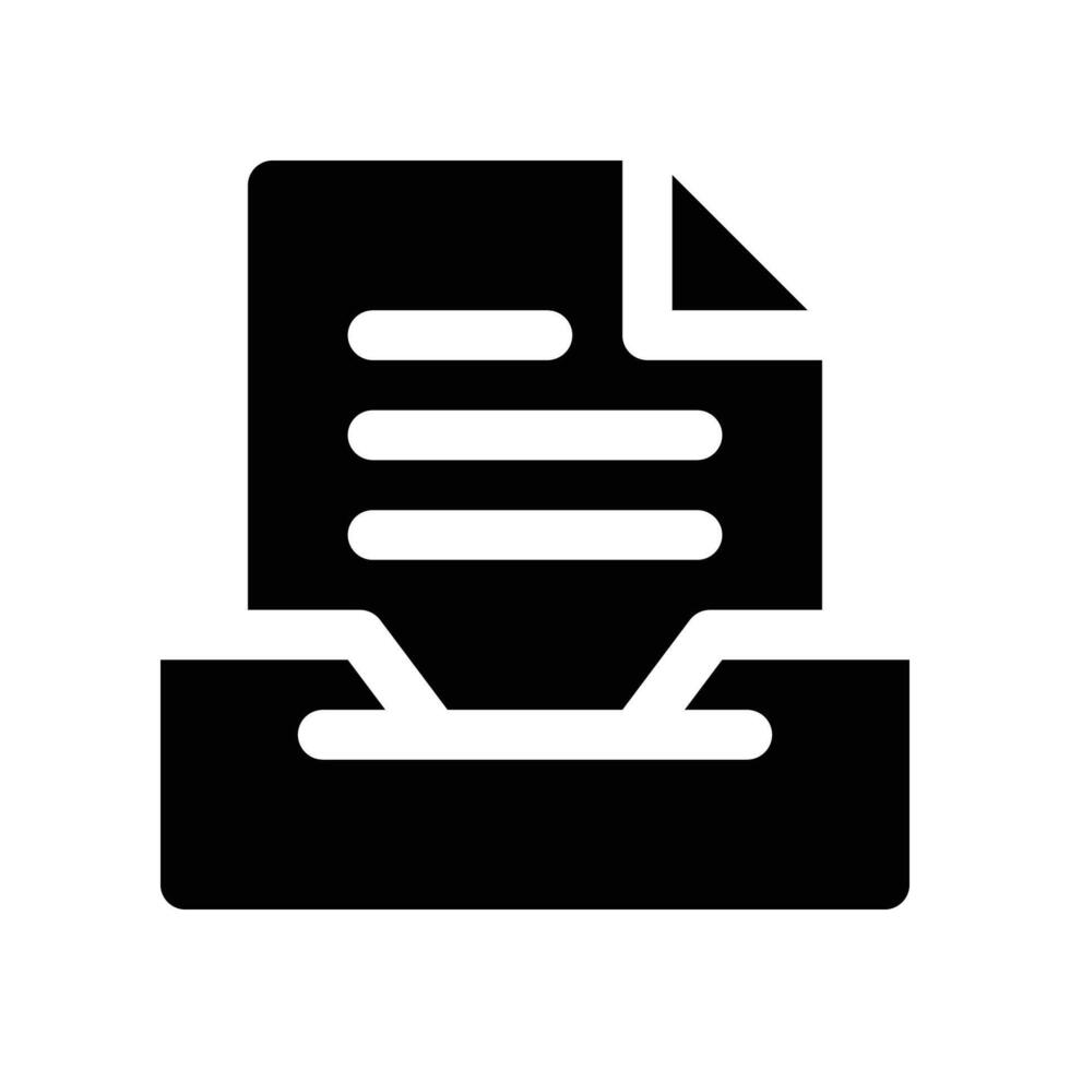 file management icon. glyph icon for your website, mobile, presentation, and logo design. vector