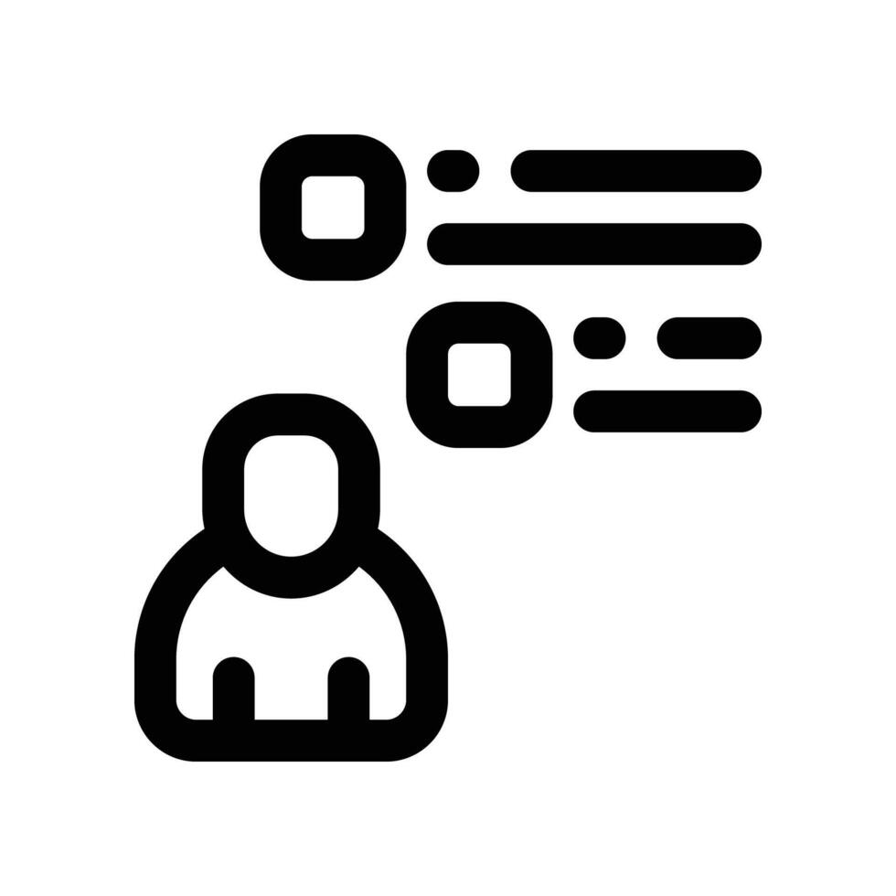 skill employee icon. line icon for your website, mobile, presentation, and logo design. vector