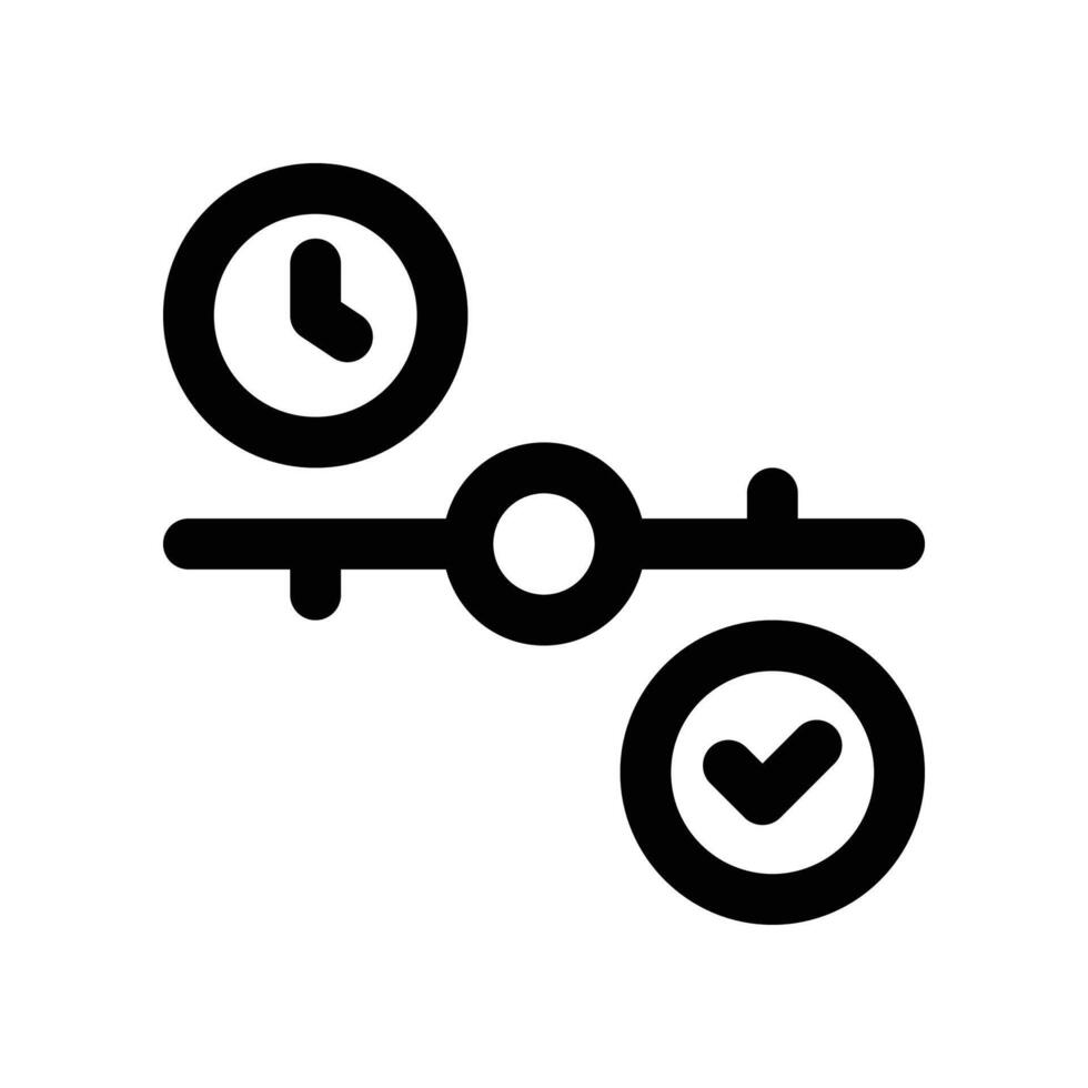 timeline icon. line icon for your website, mobile, presentation, and logo design. vector