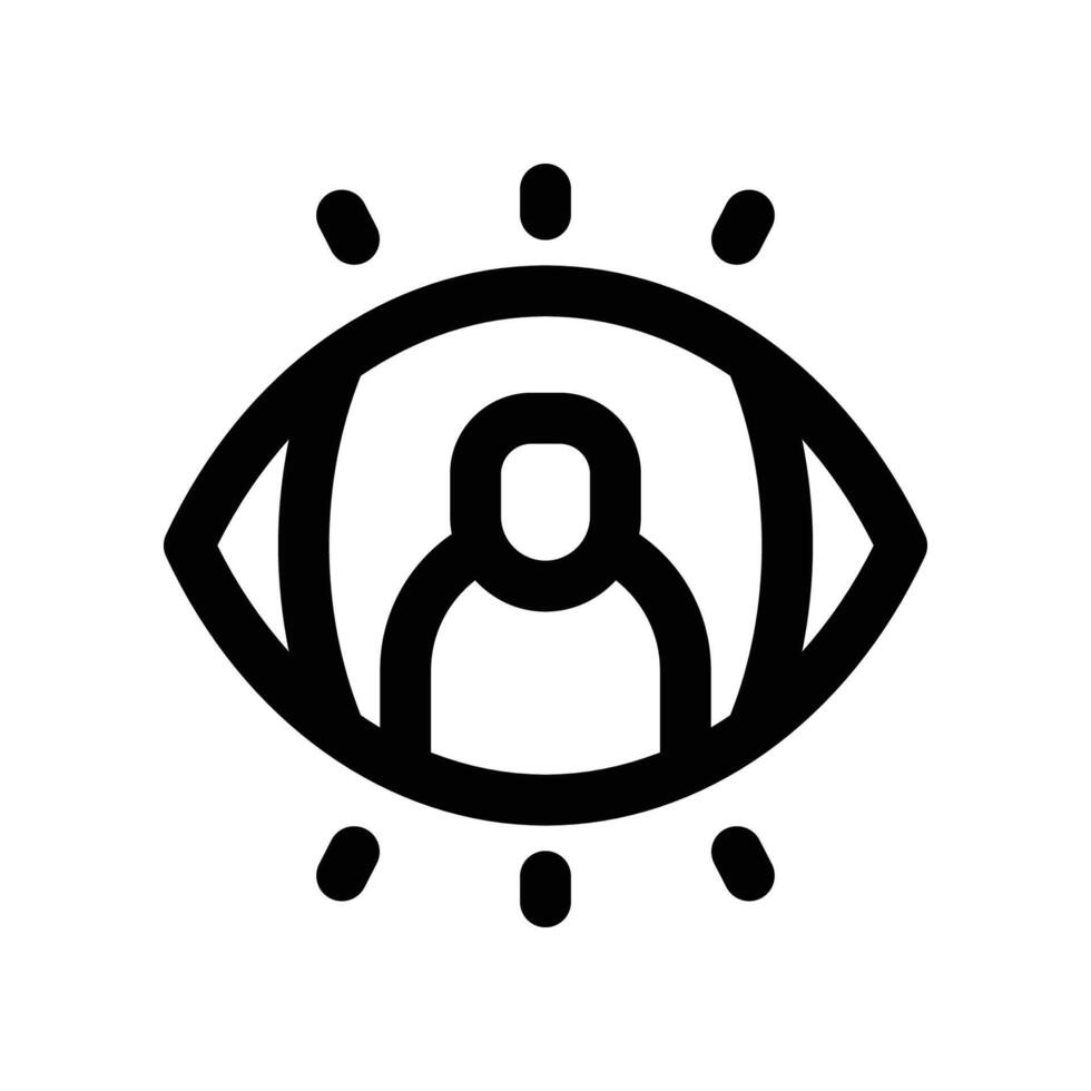 vision icon. line icon for your website, mobile, presentation, and logo design. vector