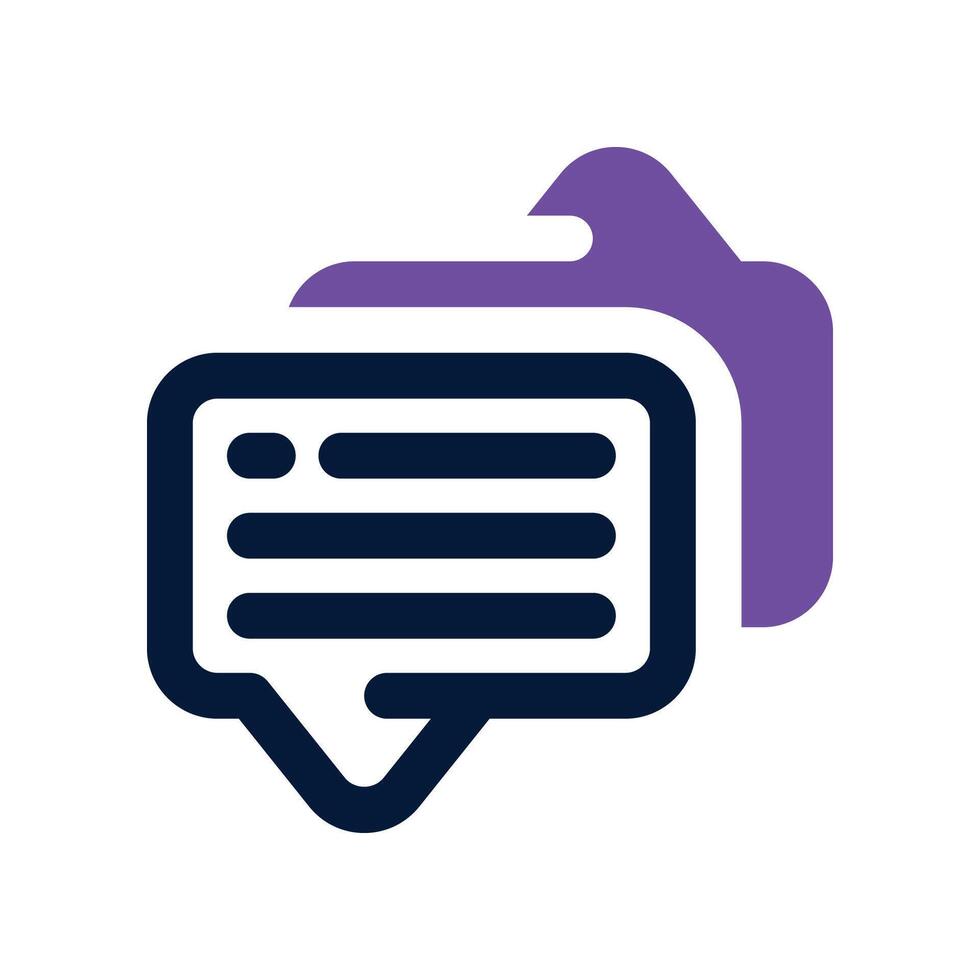 chat icon. dual tone icon for your website, mobile, presentation, and logo design. vector