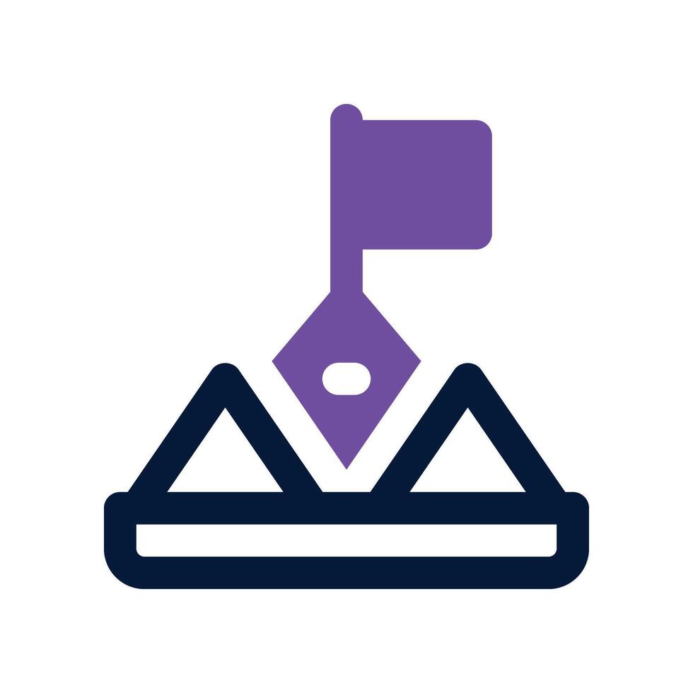 goal icon. dual tone icon for your website, mobile, presentation, and logo design. vector