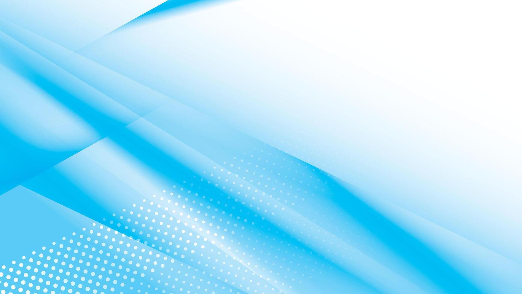 Abstract geometric white and blue color background with geometric shape and halftone effect. illustration. vector