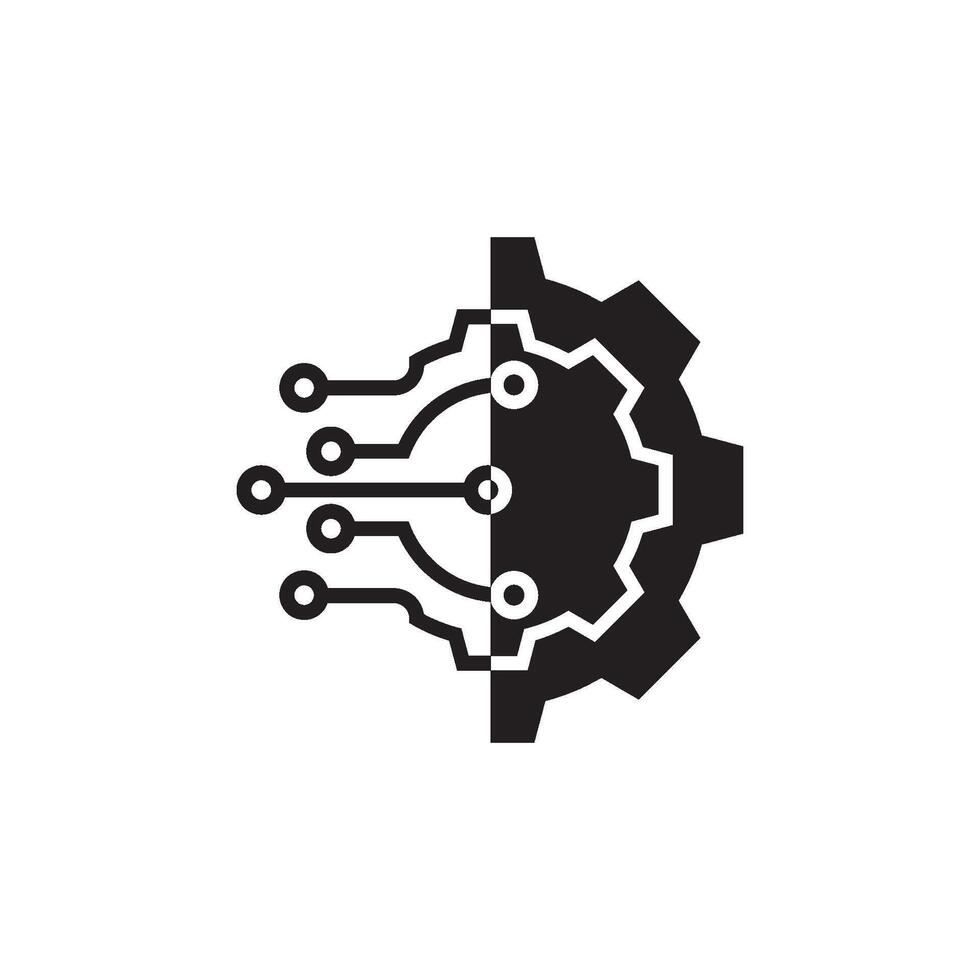 Circuit board icon vector