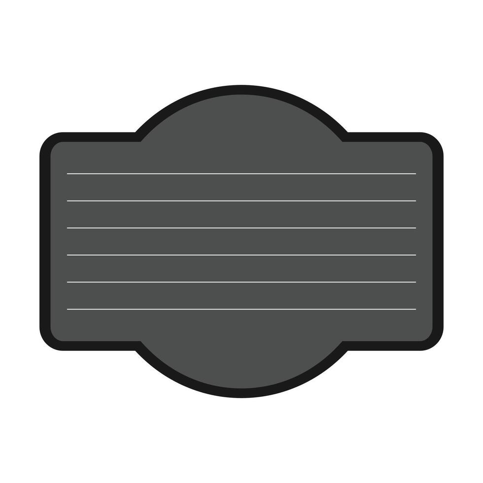 Sticky blank memo paper label, template. illustration vector