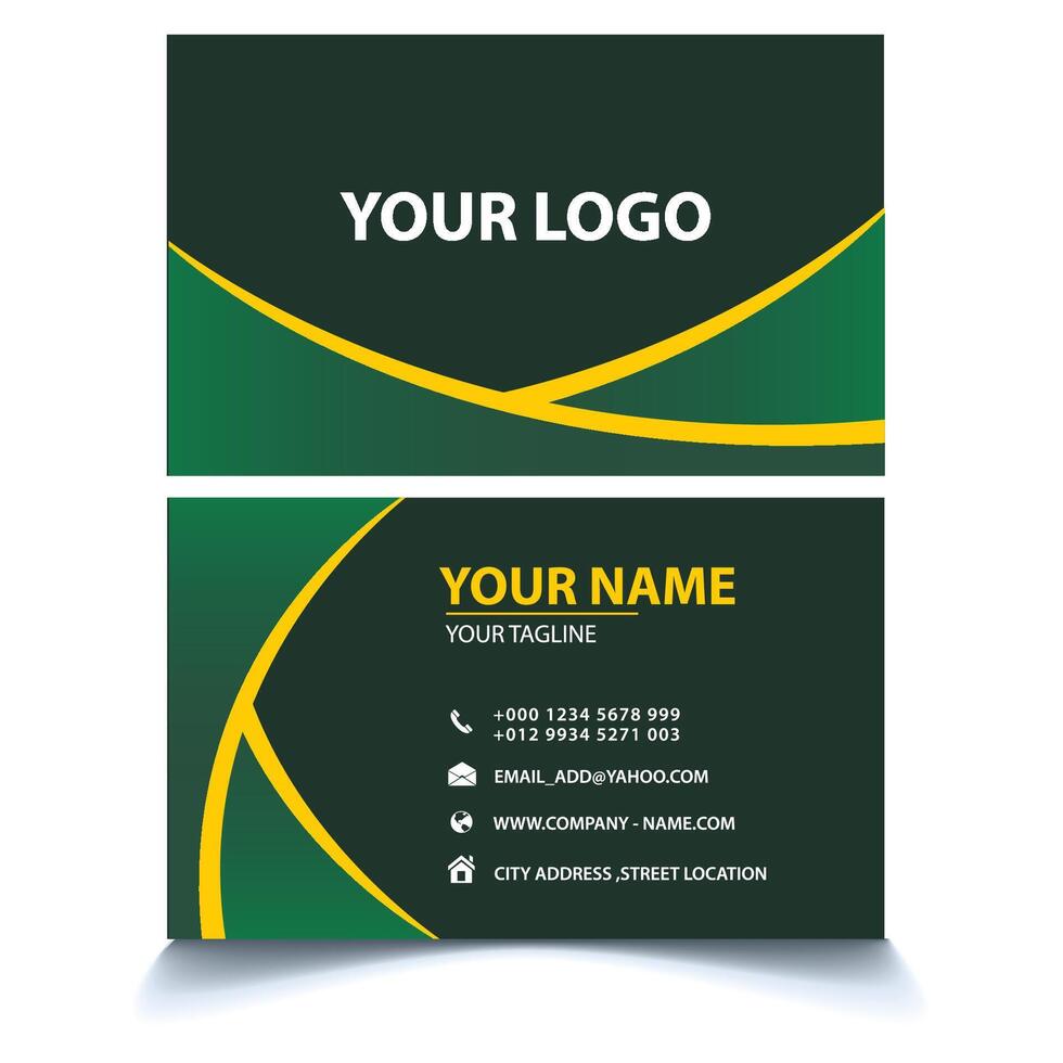 Islamic Green Business Card Design vector