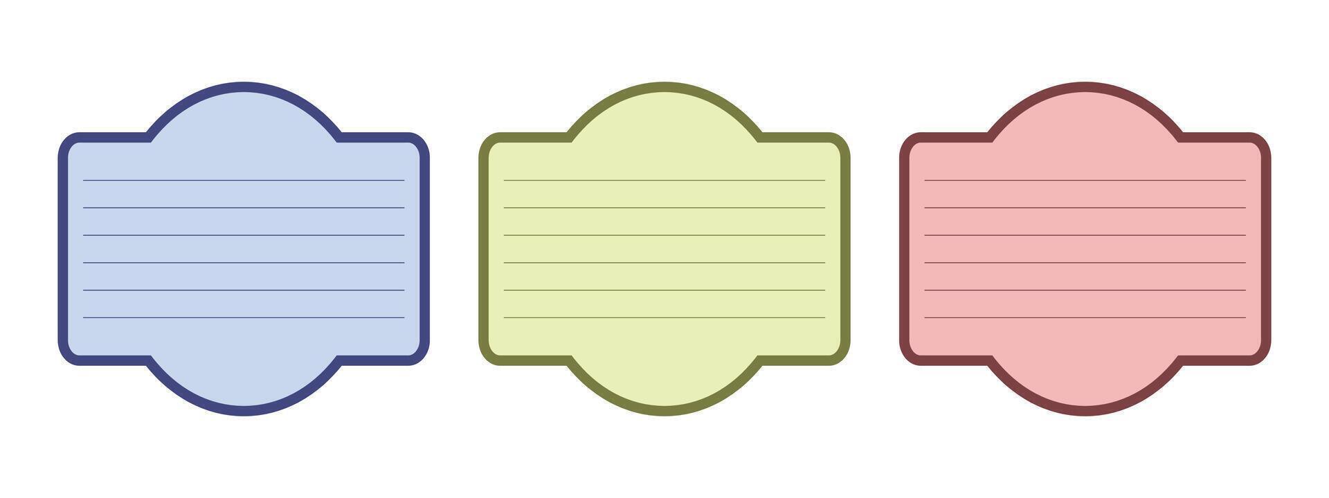 Collection of sticky note illustrations vector