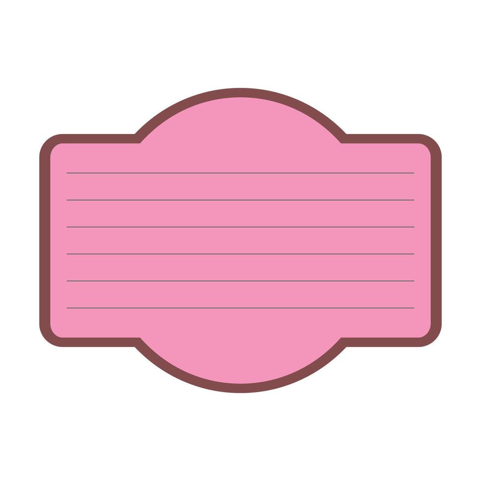 Sticky blank memo paper label, template. illustration vector