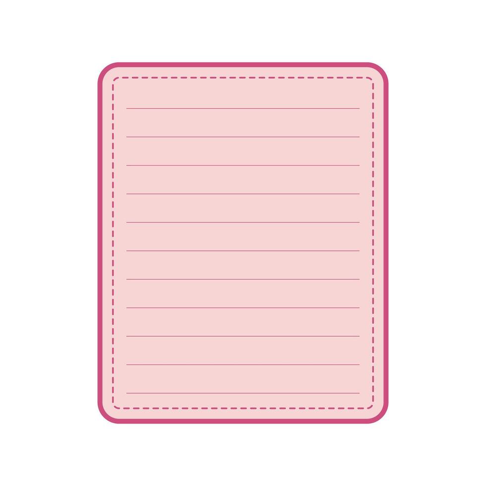 Memo pad paper. Different notebook sheets. Notepaper with lines and grid. Piece of paper of notepad for note, notice and text. vector