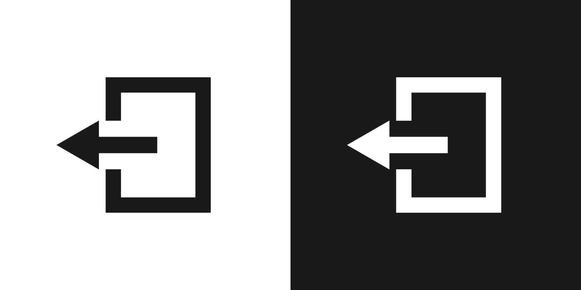 Exit icon. Icon exit isolated background. EPS 10 vector