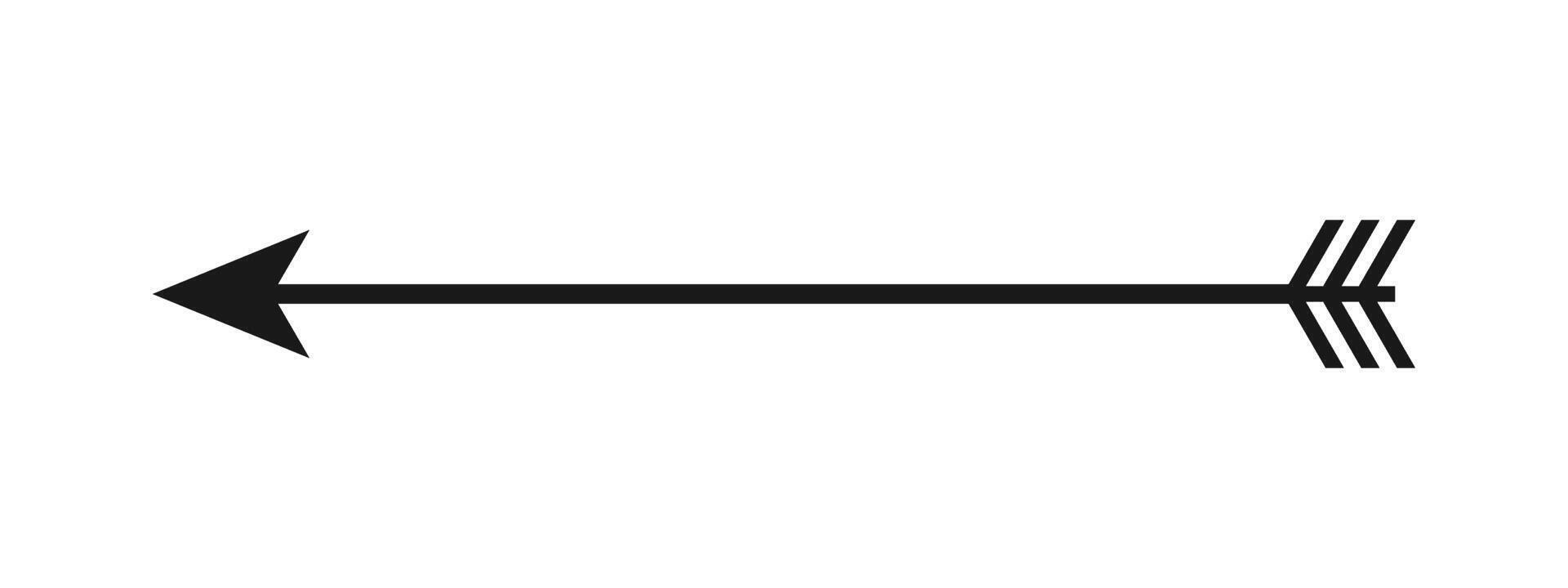 Bow arrow on white background. vector