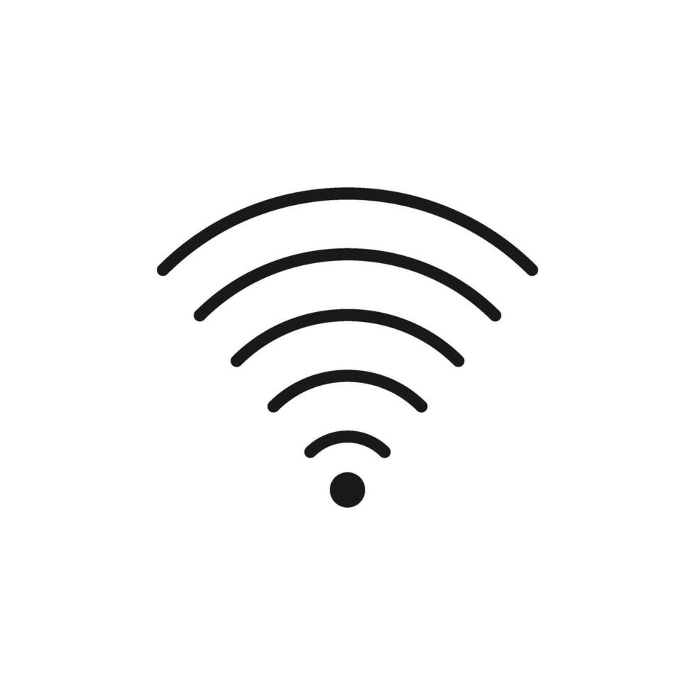 Signal connection line icon isolated on white. illustration vector