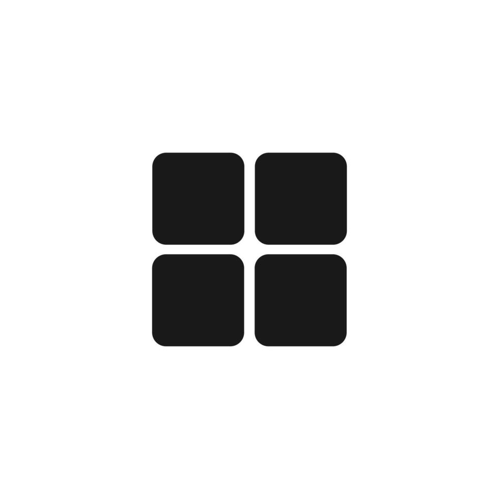 Grid icon alignment symbol. illustration on white background. vector