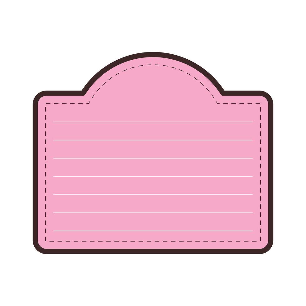Memo template. Striped notes, blank notebooks. vector