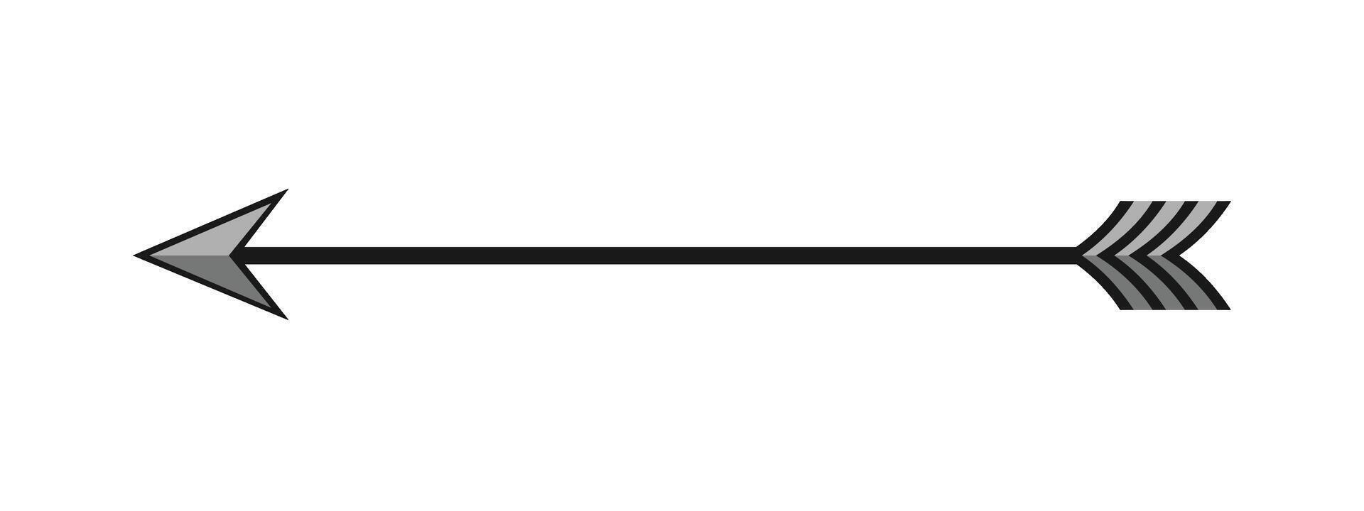 Bowl arrow on white background. vector