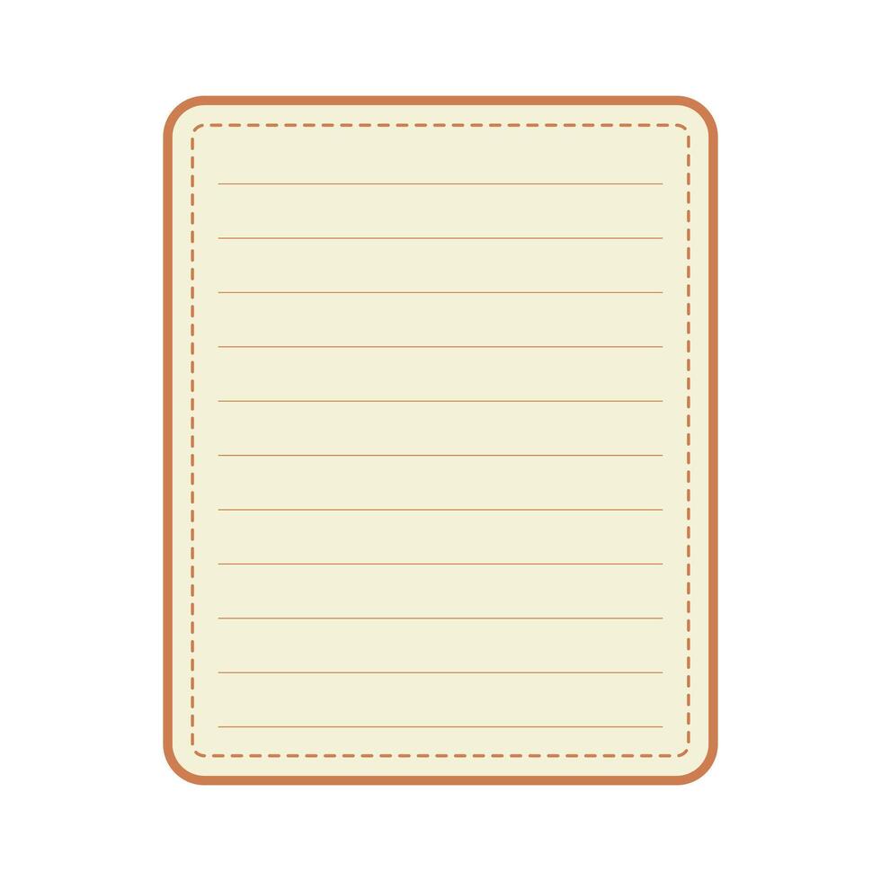 Memo pad paper notebook sheets. Notepaper with lines and grid. Piece of paper of notepad for note, notice and text. vector