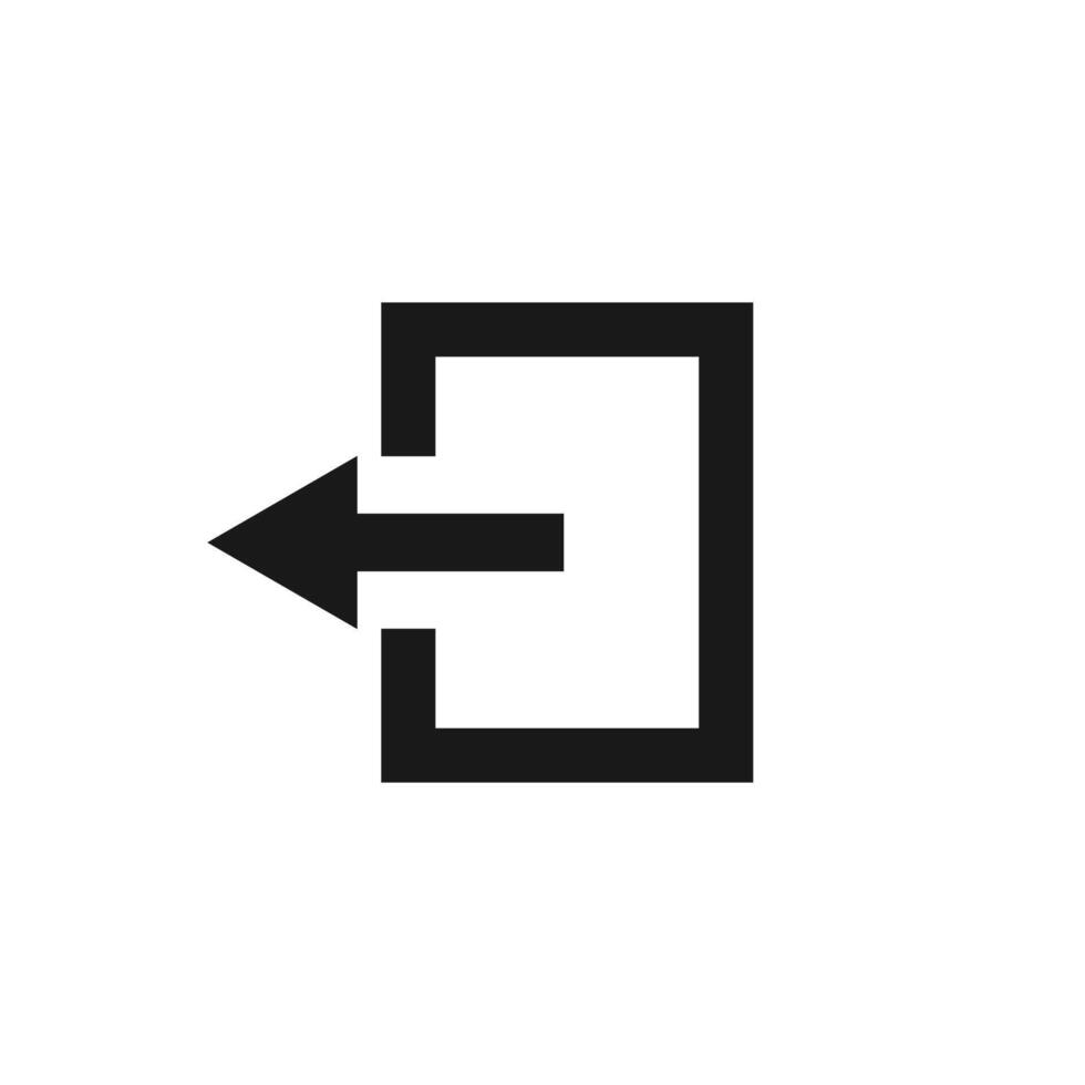 Exit icon. Icon exit isolated on white background. EPS 10 vector