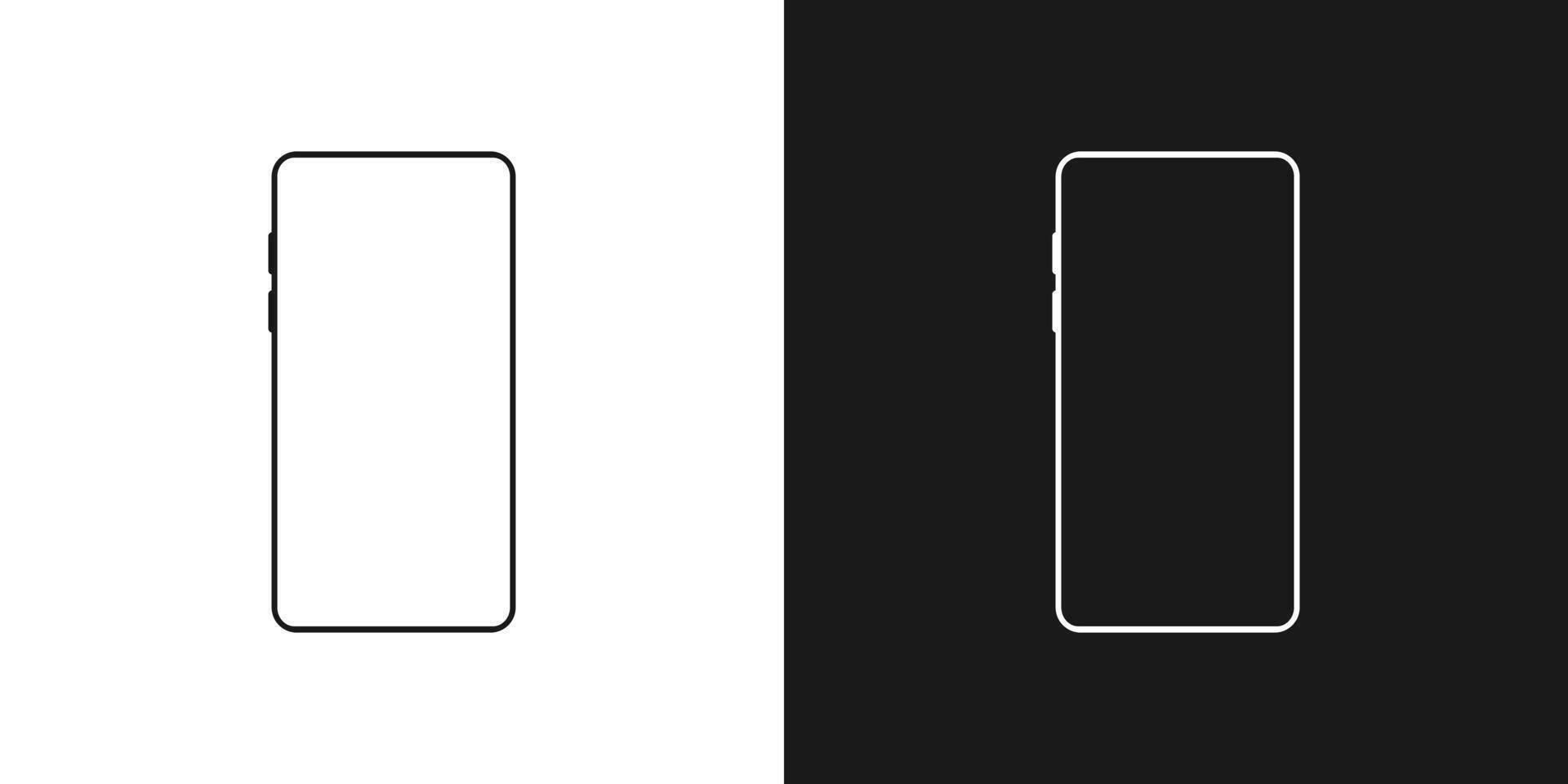 Templates of modern smartphone icon. phone mockup. Isolated vector