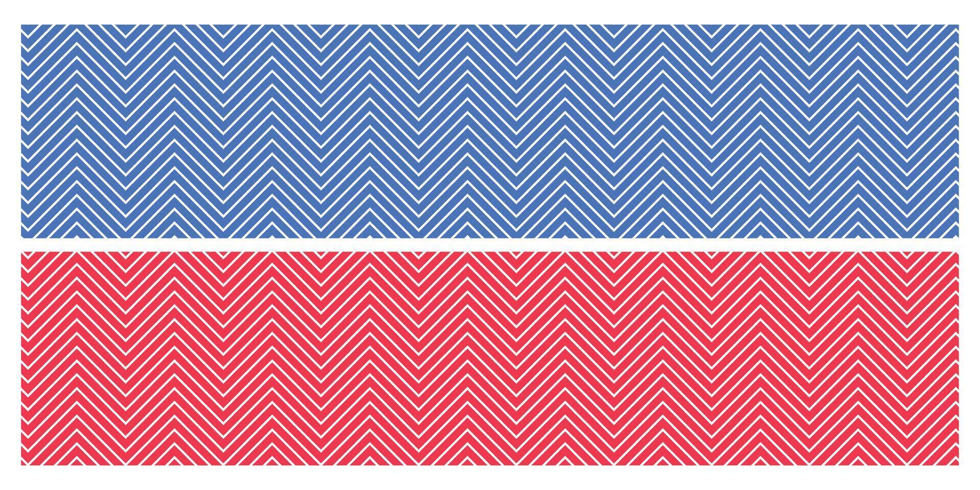 Blue and red zigzag pattern design element background. vector