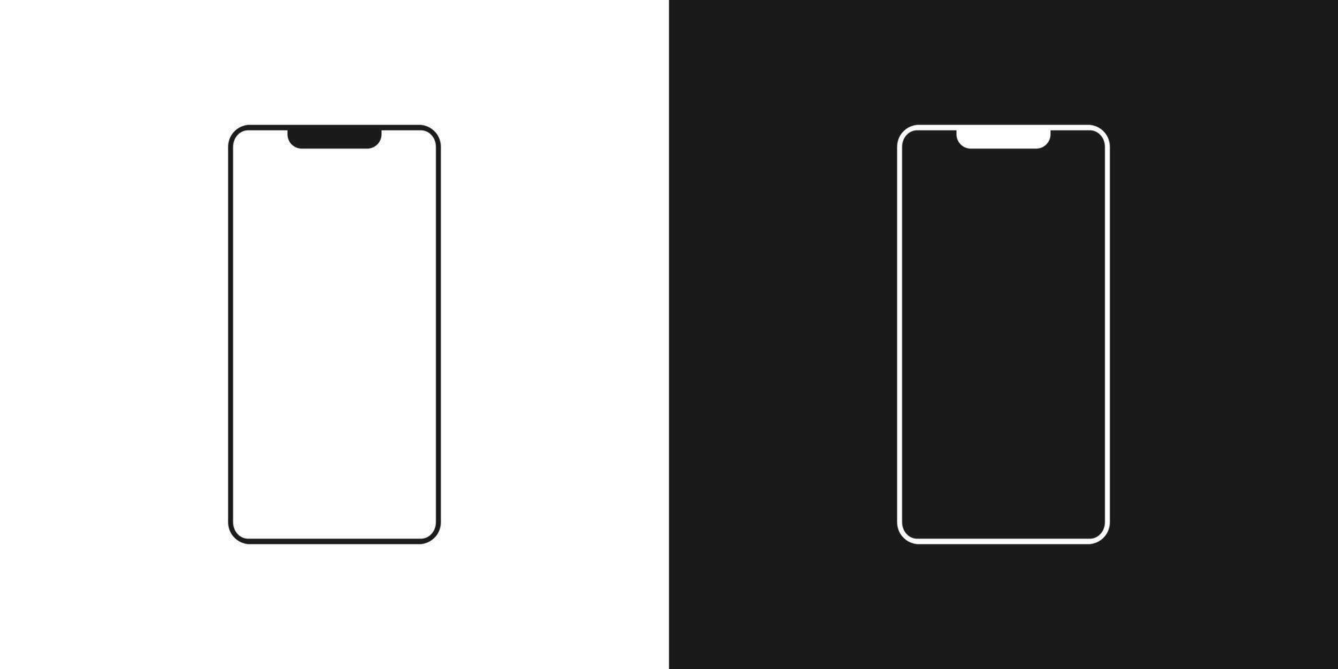 Smartphone icon set simple design illustration. vector