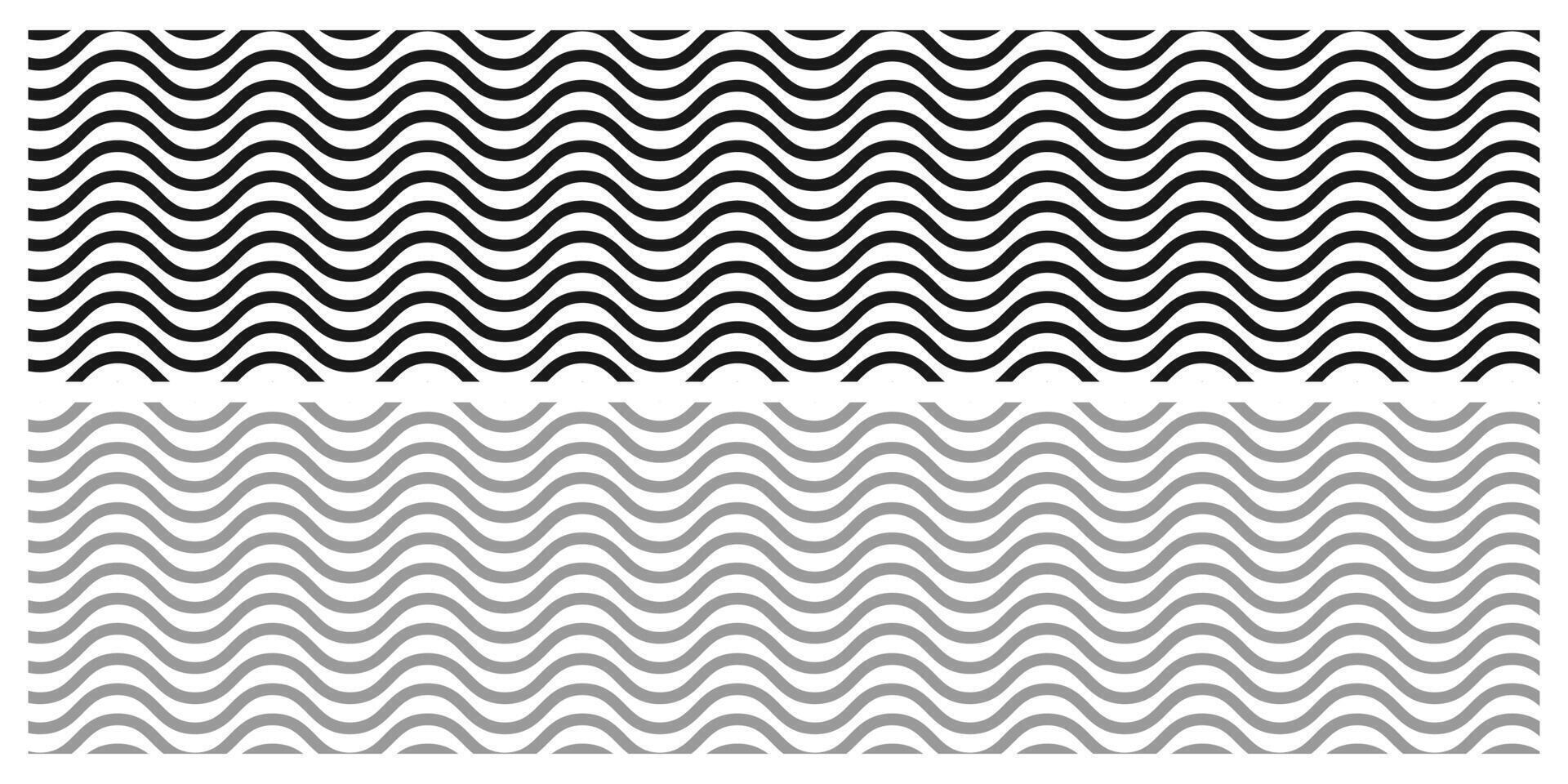 Regular wavy line pattern graphic design element background. vector