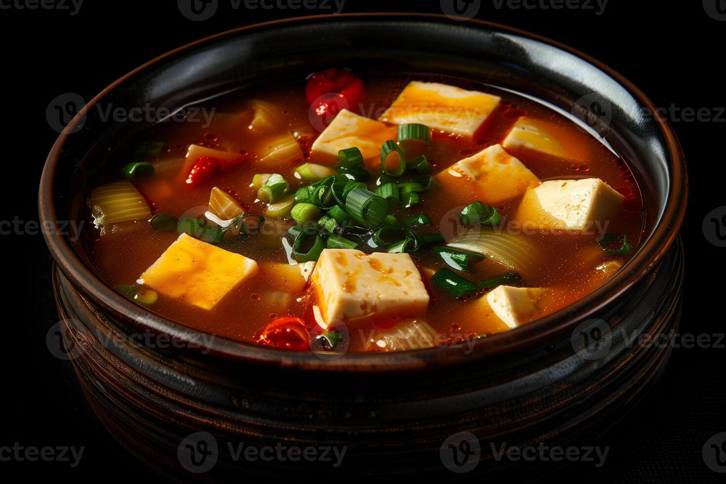 Tofu Soup for Clean Eating - Low Sodium Side View photo