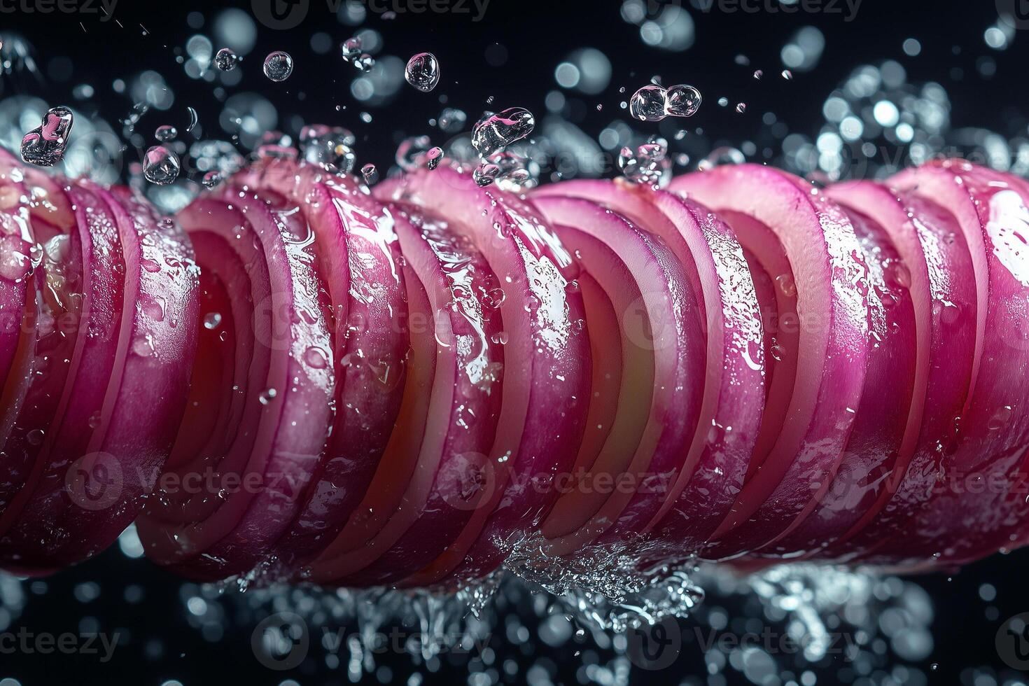 Perfectly Sliced Red Onion Rings for Tasty Salads and Recipes photo