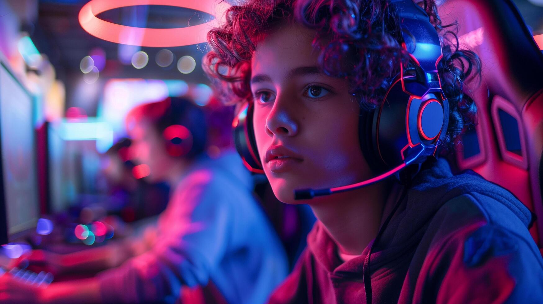 A church youth group organizing an esports gaming event photo