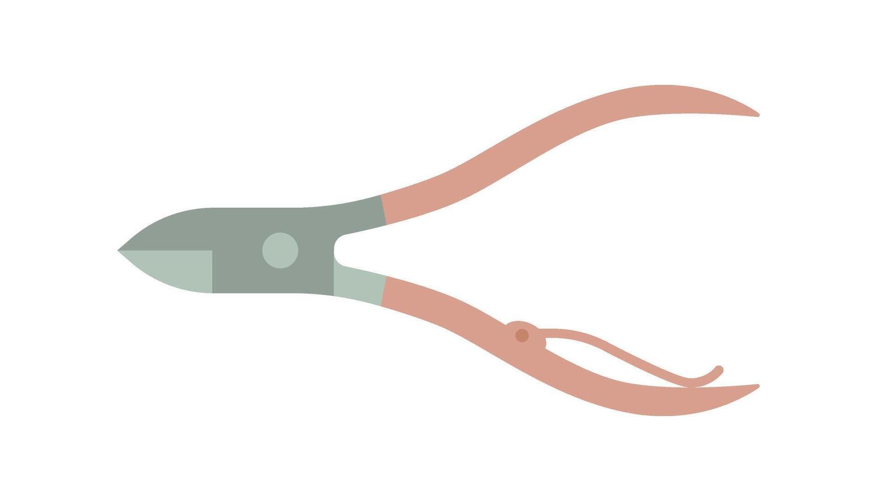 Nail clippers. Professional manicure tool. Isolated illustration in clip art style vector