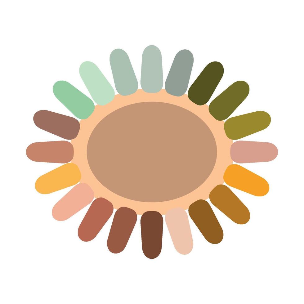 Colorful tips, palette for gel polish or shellac. Isolated illustration in clip art style vector