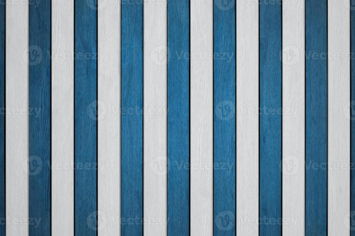 Arranged pattern White and Blue wooden planks board background makes you feel relax with fun in the same thime. photo