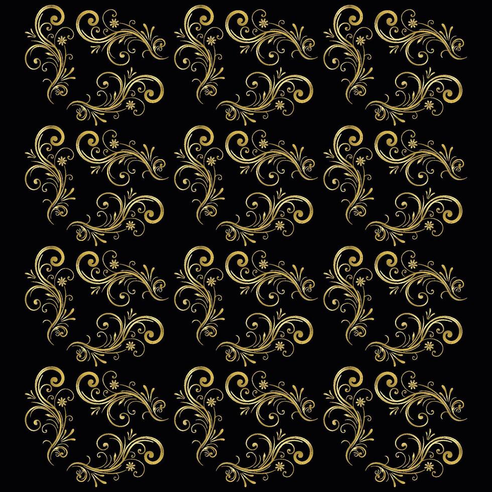 Gold floral background, Pattern, Gold pattern background material, geometric Pattern, gold vector